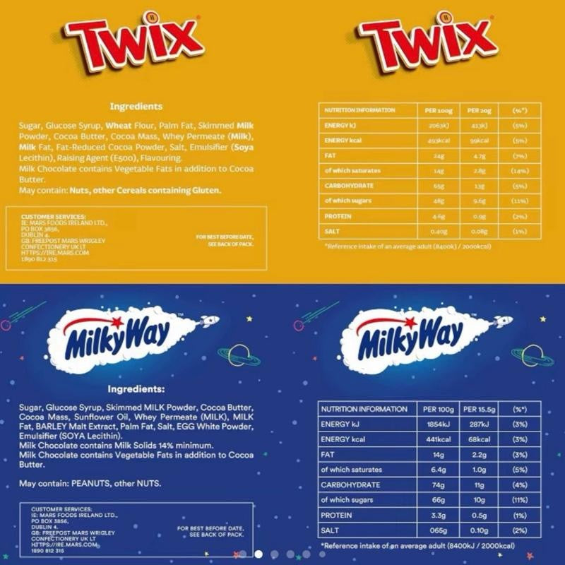 20 Fun Size Chocolate Bars 09/2025 Dated