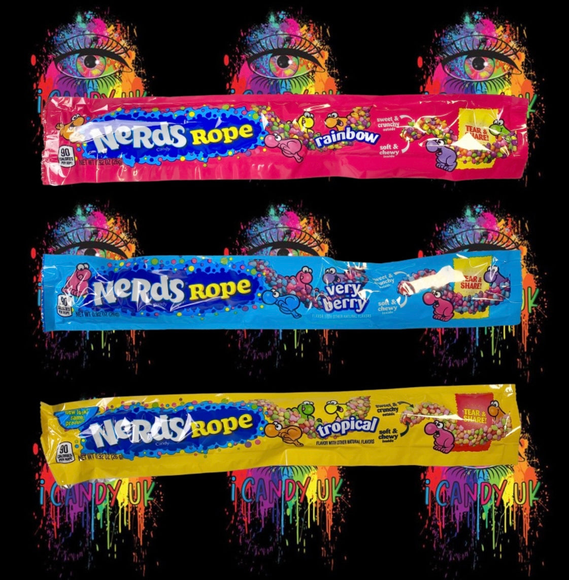 REDUCED TO CLEAR Nerds USA Rope 3 Flavours To Choose From!