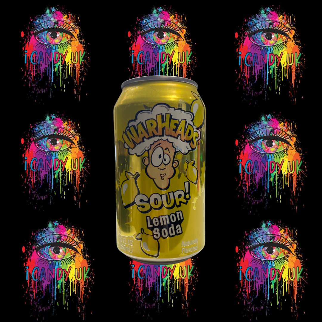 Warheads Sour Lemon Soda Cans 355ml