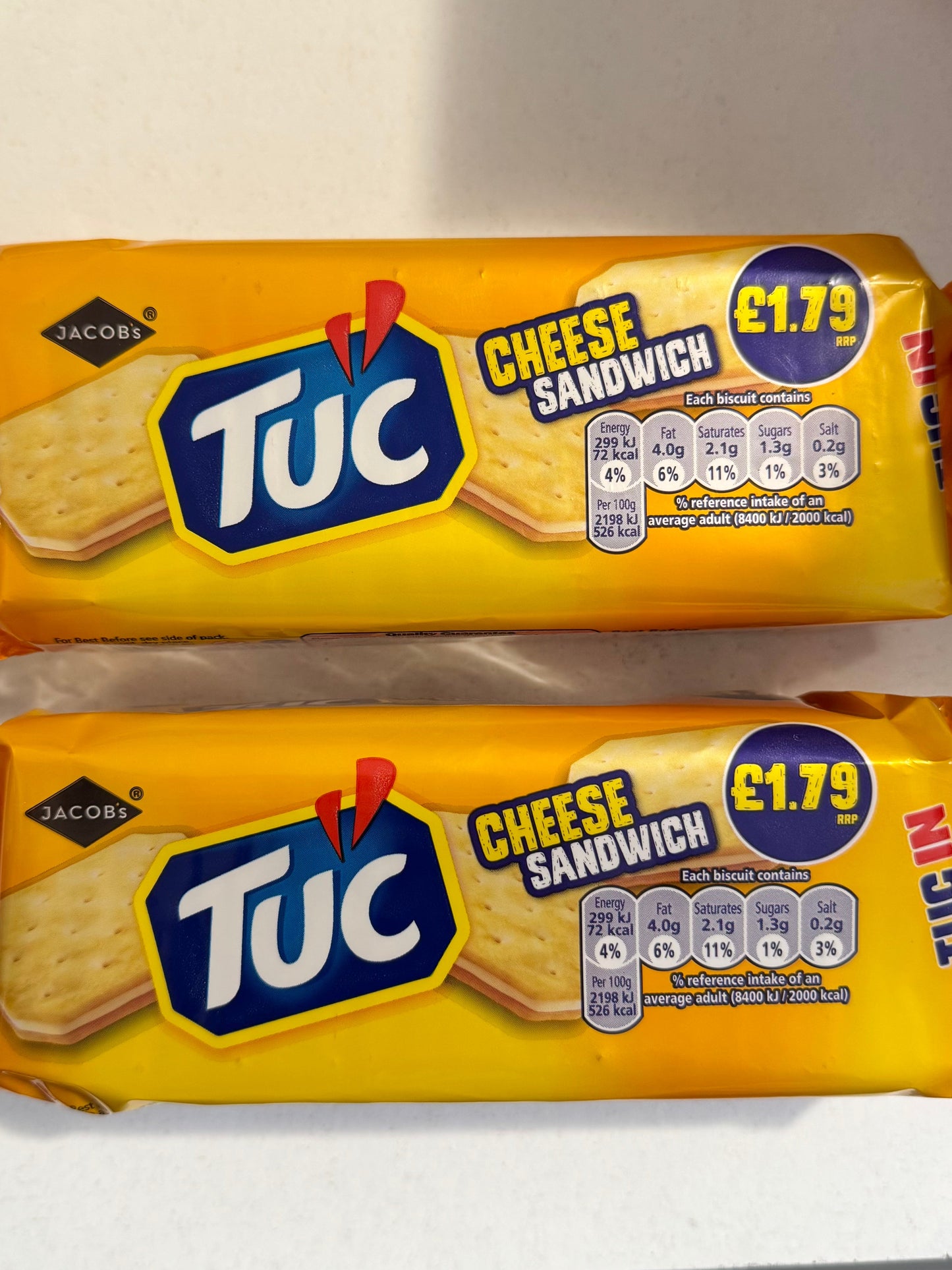 CLEARANCE 2 Packs Of TUC Cheese Biscuits
