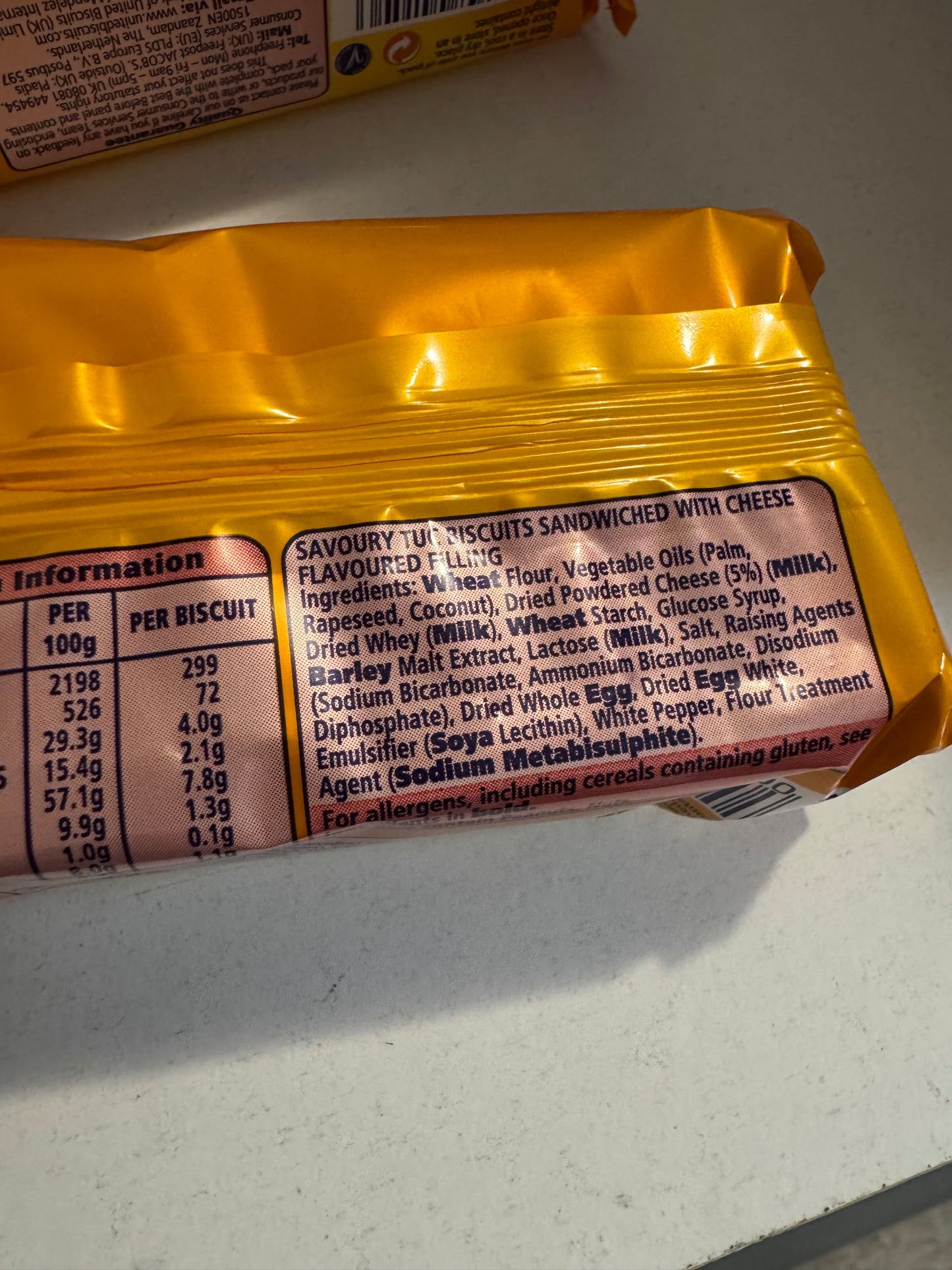 CLEARANCE 2 Packs Of TUC Cheese Biscuits