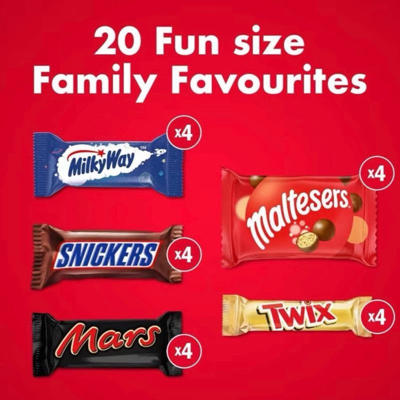20 Fun Size Chocolate Bars 09/2025 Dated