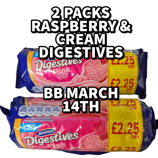 2 Packs Of McVitites Raspberry 7 Cream Biscuits