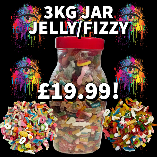 3KG Jar Of Sweets! Jelly & Fizzy Options