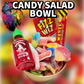 Candy Salad Bowl - Included 1 Souracha bottle, Popping Candy & Sour Chew Bar